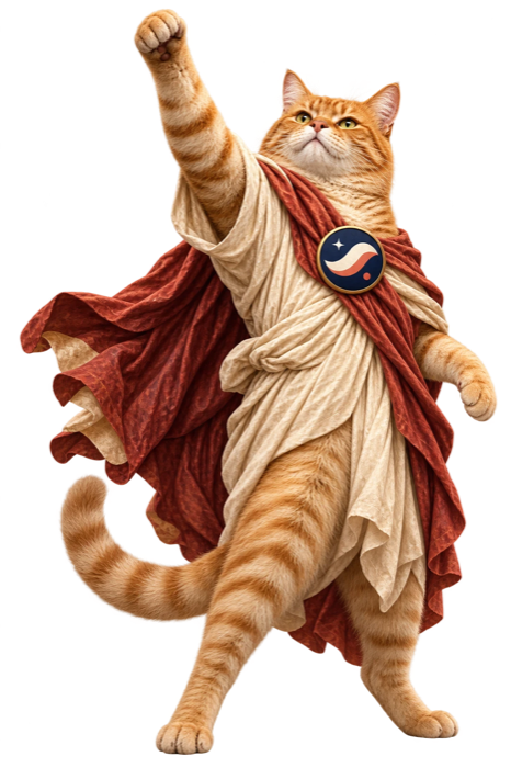 Starknet Cat full body, paw raised